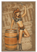 Richly Rewarded Cowgirl Western Vintage Pin-Up Girl Art Rendering - Prints54.com