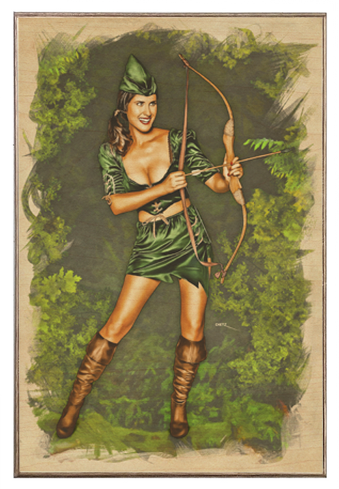 Robin Hood Vintage Pin-Up Girl Art Rendering - Prints54.com