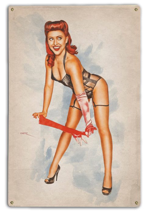 Rockabilly Redhead 1940's Vintage Pin-Up Art Rendering - Prints54.com