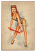 Rockabilly Redhead 1940's Vintage Pin-Up Art Rendering - Prints54.com