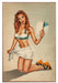 Saraong Serenade Vintage Pin-Up Girl Art Rendering - Prints54.com