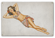 Sarong Sweetie Vintage Pin-Up Girl Art Rendering - Prints54.com