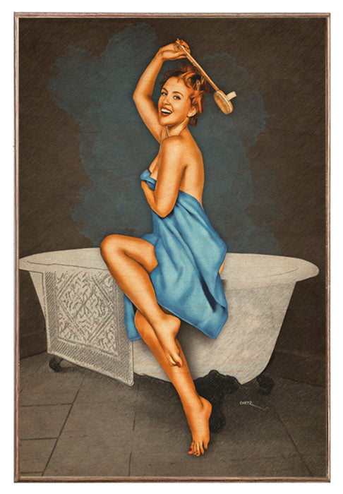 Scruba Duba Vintage Pin-Up Girl Art Rendering - Prints54.com