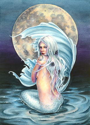 Moon Mermaid Art Rendering - Prints54.com