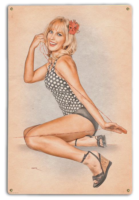 So Glad you Called Vintage Pin-Up Girl Art Rendering - Prints54.com