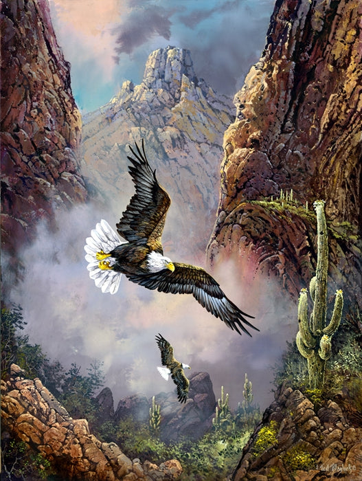 Soaring Through the Mist Art Rendering - Prints54.com