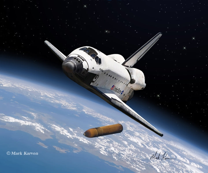 Space Shuttle Orbit Art Rendering - Prints54.com