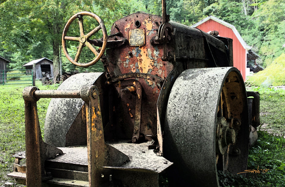 Rusted Buffalo Springfield Roller Driverside Art Rendering - Prints54.com