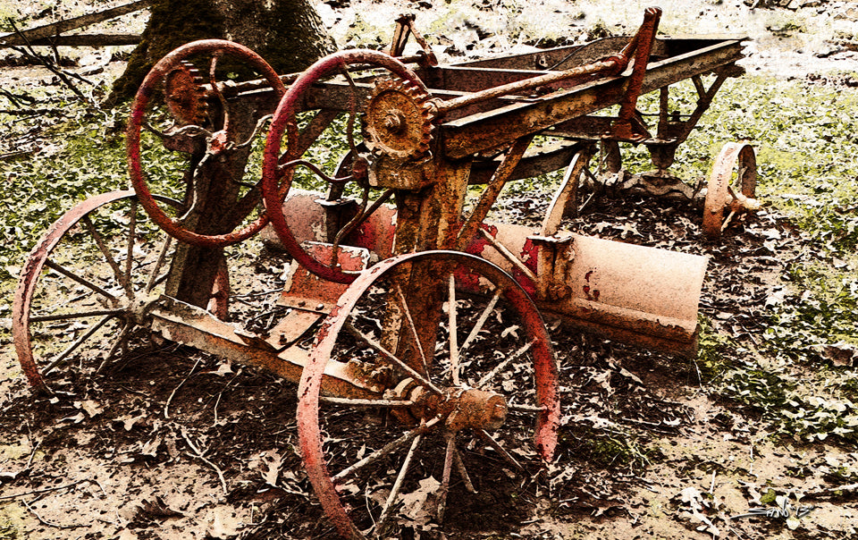 Rusted Earth Mover Art Rendering - Prints54.com