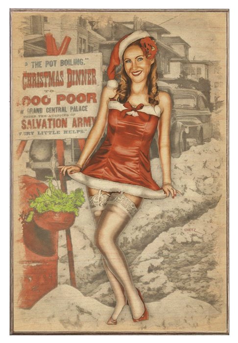 Spare Change? Vintage Pin-Up Girl Art Rendering - Prints54.com