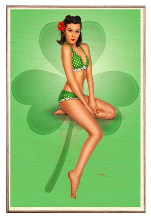 St. Patrick's Day Vintage Pin-Up Girl Art Rendering - Prints54.com