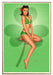 St. Patrick's Day Vintage Pin-Up Girl Art Rendering - Prints54.com