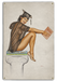 Sultry Scholar College Graduate Pin-Up Girl Art Rendering - Prints54.com