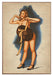 Sunny Day Vintage Pin-Up Girl Art Rendering - Prints54.com