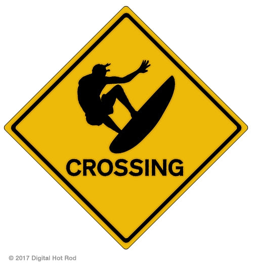 Surfer Crossing Art Rendering - Prints54.com