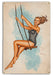 Swinging Away Vintage Pin-Up Girl Art Rendering - Prints54.com