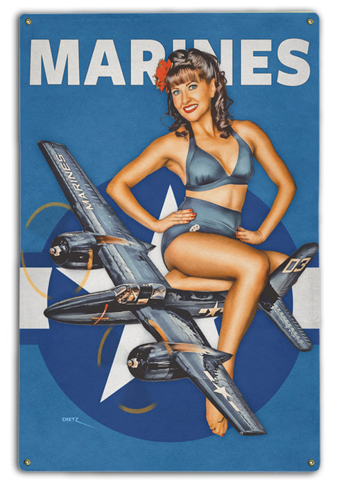 Taming the Tigercat Aviation Pin-Up Girl Art Rendering - Prints54.com