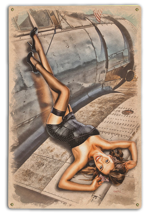 Texan Tease War Years Military Vintage Pin-Up Girl Art Rendering - Prints54.com