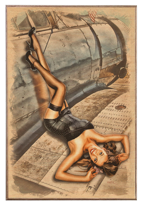 Texan Tease War Years Military Vintage Pin-Up Girl Art Rendering - Prints54.com