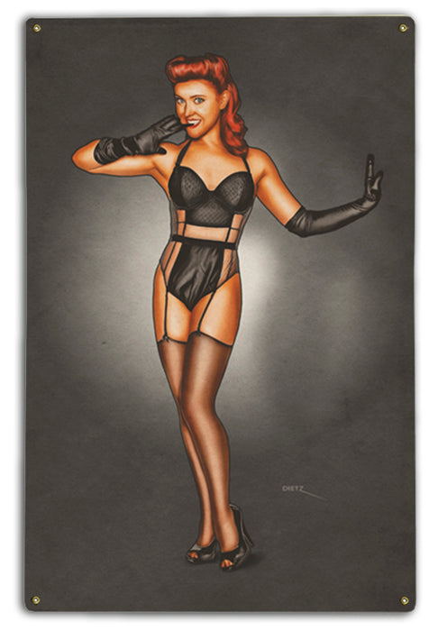 The Spotlight Vintage Pin-Up Girl Art Rendering - Prints54.com