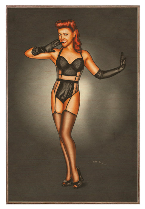 The Spotlight Vintage Pin-Up Girl Art Rendering - Prints54.com