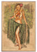 Tropical Tease Vintage Pin-Up Girl Art Rendering - Prints54.com