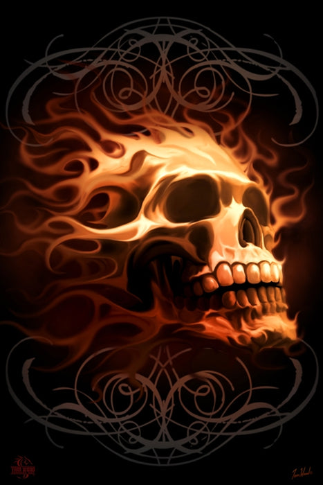 Fire Skull Art Rendering - Prints54.com