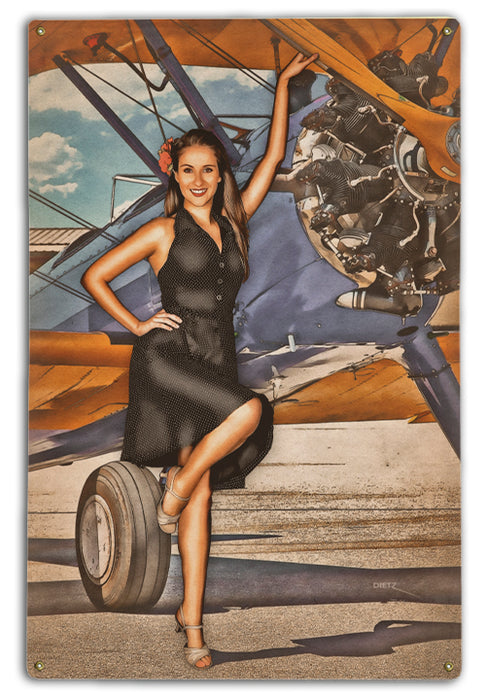 What a Sight Flight Aviation History Pin-Up Girl Art Rendering - Prints54.com