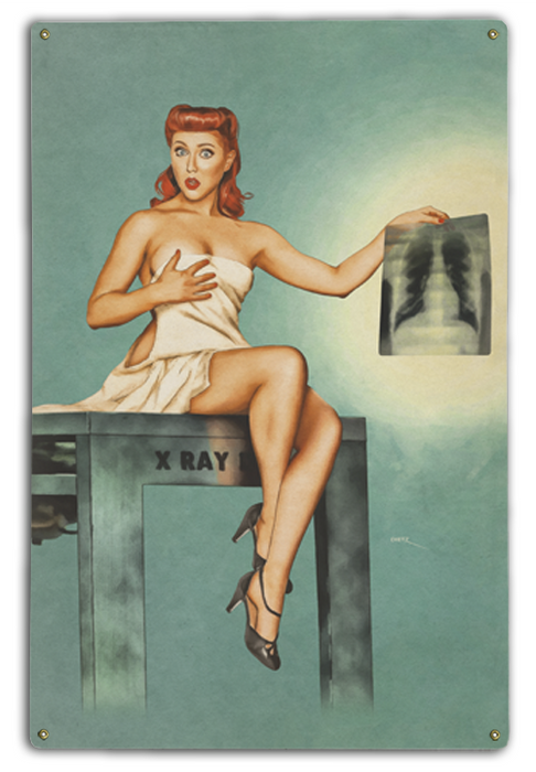 X-Ray Curves Vintage Pin-Up Girl Art Rendering - Prints54.com