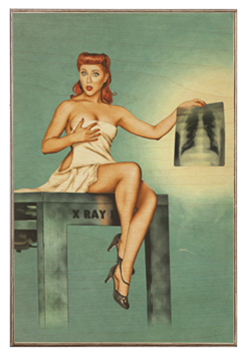 X-Ray Curves Vintage Pin-Up Girl Art Rendering - Prints54.com