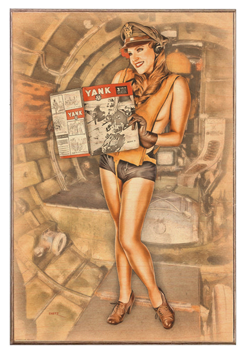 Wartime YANK! Vintage Military Pin-Up Girl Art Rendering - Prints54.com