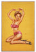 Vintage Pin-Up Girl Bikini Art Rendering - Prints54.com