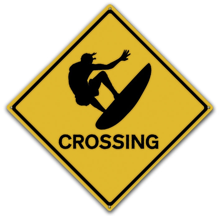 Surfer Crossing Art Rendering - Prints54.com