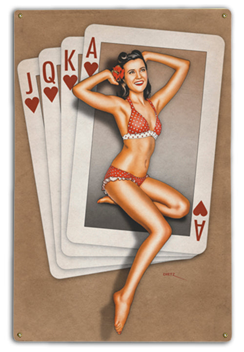 Ace in the Hand pin-Up Art Rendering - Prints54.com