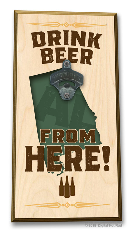 Drink Beer from "Your State" Bottle Opener Art Rendering - Prints54.com