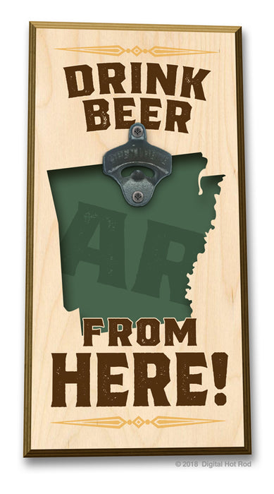 Drink Beer from "Your State" Bottle Opener Art Rendering - Prints54.com