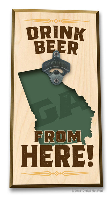 Drink Beer from "Your State" Bottle Opener Art Rendering - Prints54.com