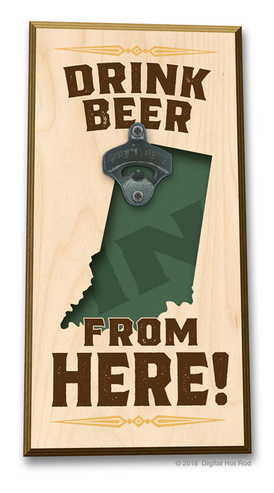 Drink Beer from "Your State" Bottle Opener Art Rendering - Prints54.com