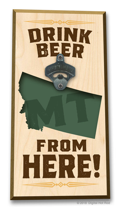 Drink Beer from "Your State" Bottle Opener Art Rendering - Prints54.com