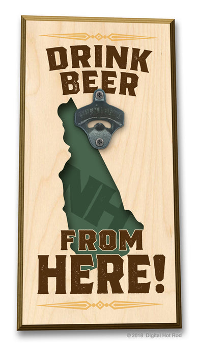 Drink Beer from "Your State" Bottle Opener Art Rendering - Prints54.com