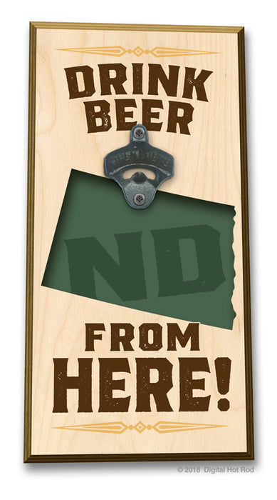 Drink Beer from "Your State" Bottle Opener Art Rendering - Prints54.com