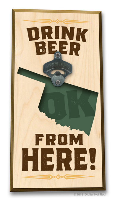 Drink Beer from "Your State" Bottle Opener Art Rendering - Prints54.com