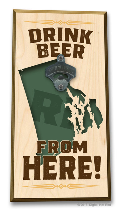 Drink Beer from "Your State" Bottle Opener Art Rendering - Prints54.com