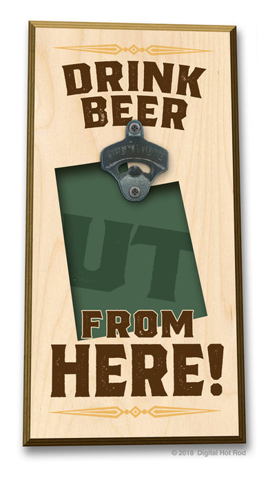 Drink Beer from "Your State" Bottle Opener Art Rendering - Prints54.com