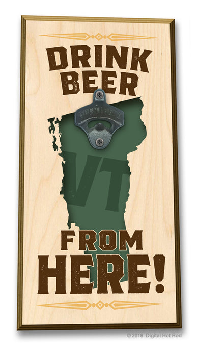 Drink Beer from "Your State" Bottle Opener Art Rendering - Prints54.com