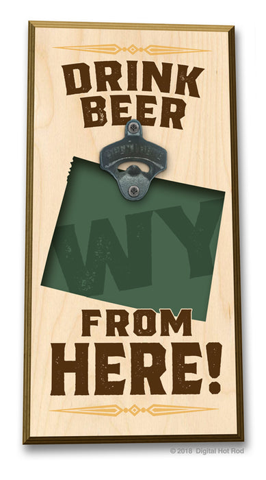 Drink Beer from "Your State" Bottle Opener Art Rendering - Prints54.com