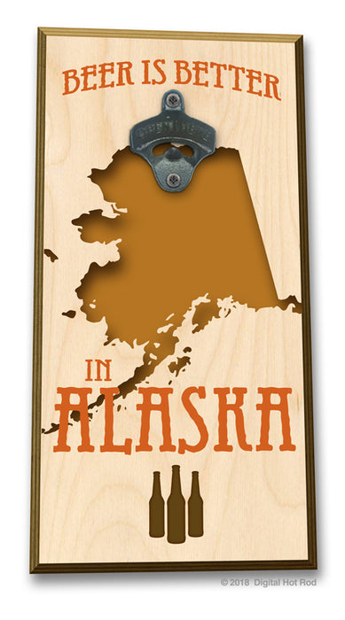 The Beer is Better in "Your State" Bottle Opener Art Rendering - Prints54.com