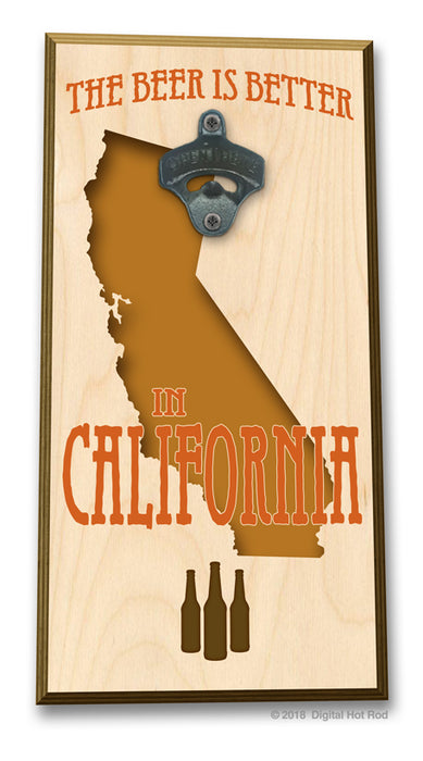 The Beer is Better in "Your State" Bottle Opener Art Rendering - Prints54.com