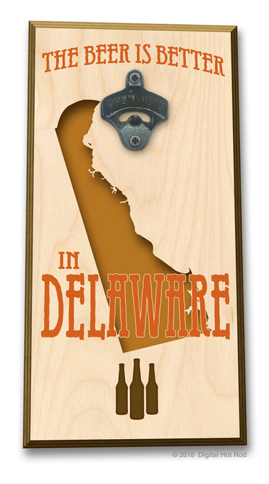 The Beer is Better in "Your State" Bottle Opener Art Rendering - Prints54.com