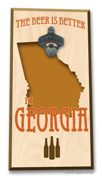 The Beer is Better in "Your State" Bottle Opener Art Rendering - Prints54.com